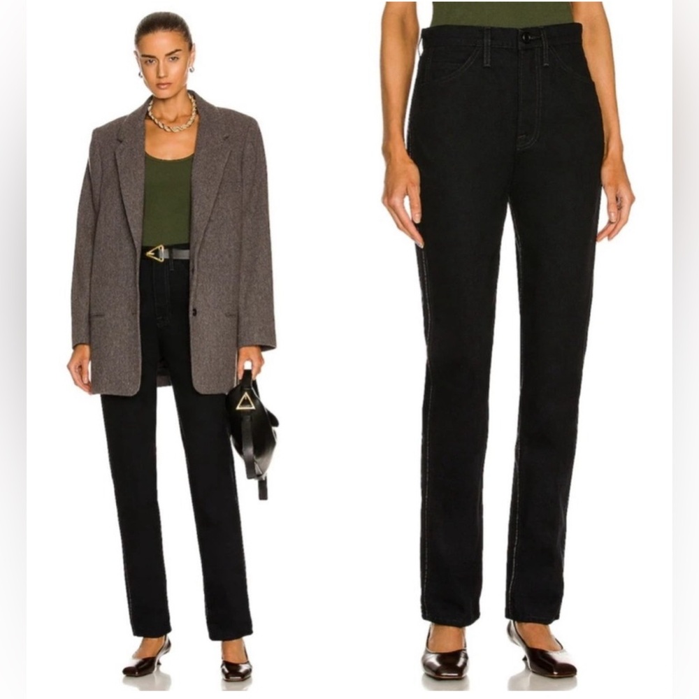 FRAME LE ITALIEN True Straight Jean In Noir Size 25 New
